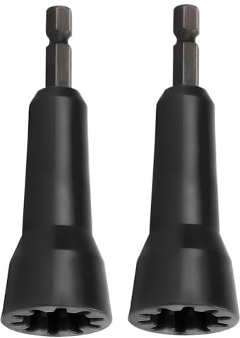 Jeenuuder Drahtdreher, Drahtdrehwerkzeug, Drahtmutterndreher, Twist-Drahtverbindersockel mit 1/4-Spannfutter, 2er-Pack, (Schwarz), Einfach zu Bedienen
