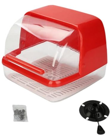 Gym Chalk Holder Chalk Box Rock Climbing Gear Weightlifting Chalk Bucket Holder Chalk Bowl for Deadlifting Rock Climbing, Red