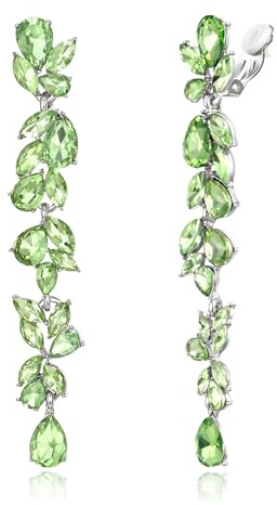 EVER FAITH Marquise Kristall Kronleuchter Art Deco Ohrclips für Damen
