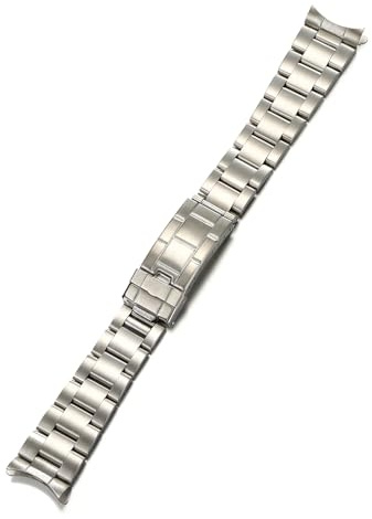 Semdu 316L Stainless Steel 20 mm Curved End Flip Lock Oiyster Band Bracelet,Oiyster 20 mm Watch Strap Fit For RLX EXPL-ORER 36 mm Watches