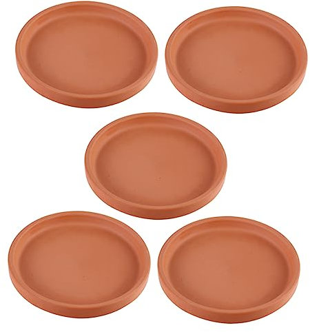 TINEASUR Plateau De Rangement pour Pot De Fleurs Plateau De Jardinière Assiette pour Pot De Fleurs Tapis pour Pot De Fleurs 5 Pièces