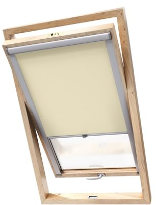 Stylo Verdunkelungsrollo für Dachfenster – für FAKRO-Fenster - 100% Verdunkelung - Aluminium für FAKRO-Fenster – Thermoisolierung – Mechanismus – Sonnenschutz FAKRO 78/118 Beige