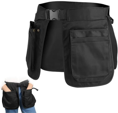 EHERDM Hundetrainer-Schürze mit mehreren Taschen und Hüftgurt, verstellbare Hundetrainingshose, wasserdichte Hundetrainingshose, Hundehandler-Kleidung für Outdoor-Trainingsaktivitäten, Schwarz, 16.53