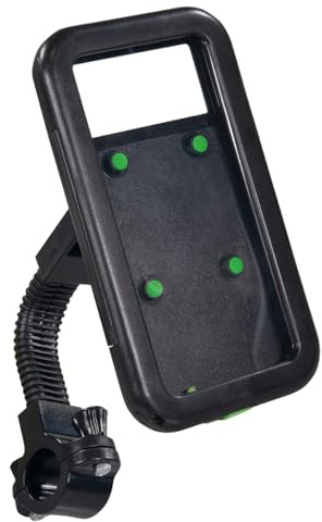 my wall wassergeschützte Fahrrad Handyhalterung – HR21L, 360° Drehbar, Touchscreen-fähige Smartphone Halterung, mit Kamera Sichtfenster, spritzwassergeschützt & stoßfest