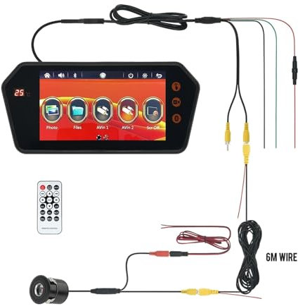 7“ MP5 Player Monitor With Camera And HD Video Rear View Mirror Monitor And Car Rearview Mirror With Camera Parking System(711M-YT-6M)