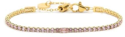 Bracciale Donna Marlù 31BR0006G-LF tennis zirconi rosa pvd oro piccolo