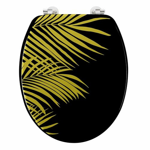 douceur d'intérieur WC-Sitz, Schwarz, 37 x 45,5 cm