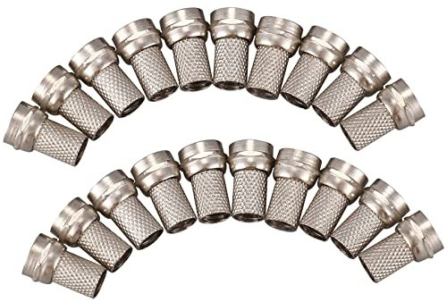 Joskeijky 20Pcs CCTV RG6 F-tipo torsión - en Coaxial Cable Coaxial Conector macho