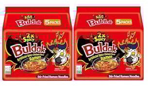 Bulldak 2x Spicy Hot Chicken Flavour Ramen Noodles - 140g (Pack of 10) | Double the Heat, Double the Challenge! | Authentic Korean Flavor | Thick & Chewy Noodles | Quick & Easy