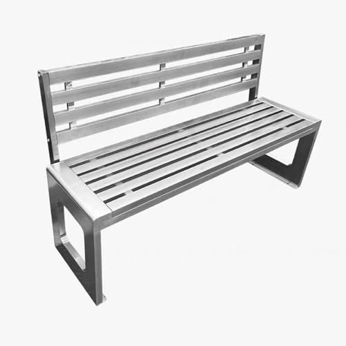 jwfxiaodige Sitzbank Outdoor, Holzbank Outdoor, Gartenbank Metall, Bank Outdoor, Parkbank, Sitzbank Garten, Bänke Mit Rückenlehne aus Edelstahl, Gartenmöbel, für Terrasse, Garten(100cm/39in)