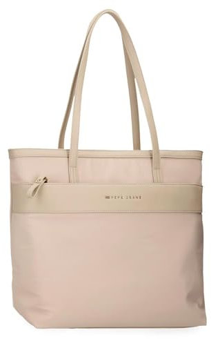 Pepe jeans Joumma Bags Morgan Handtaschen und Reisezubehör, Beige, Schwarz, Grün, Kunstleder für Damen, beige, Talla única, Tragetasche