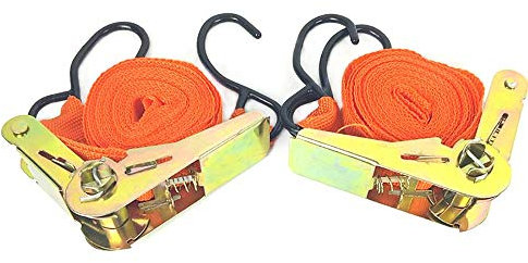 Tie Down Straps Lashing Strap With 2 Ratchet Straps with S-shaped Hooks for Turf Equipment Cargo Packaging for Trucks,Luggage