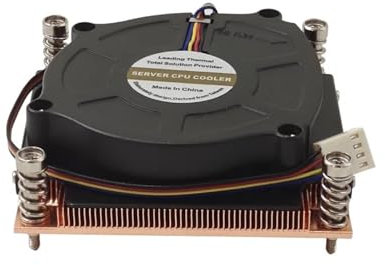 cpu cooler server heatsink 1U LGA115X CPU Fan Active Cooler Heatsink For In-tel LGA1150 LGA1151 LGA1200 75x75MM Hole Spacing T+D+P Up To 125W