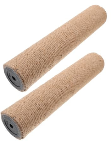 Abaodam 2piezas Póster De Rascado para Gatos De Sisal Postes De Reemplazo para Árboles De Gatos Accesorios para Rascadores Verticales DIY Robusto Y Fácil De Reemplazar para Gatos Interiores