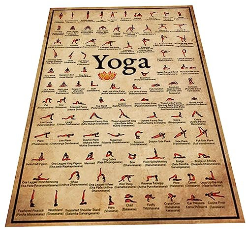 ibasenice Yoga Haltungsplakat Leinwandbild 50x70cm Bilddekor Wandbild Ohne Rahmen Für Schlafzimmer Und Wohnzimmer Wanddekoration Zuhause