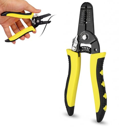 1 Pcs 7-inch Wire Stripping Pliers, 10-22 Awg Multi Gauge Wire Strippers, Wire Stripper Cutter Wire Stripping Tool and Multi-Function Hand Tool, Professional Handle Design and Refined Craftsmanship