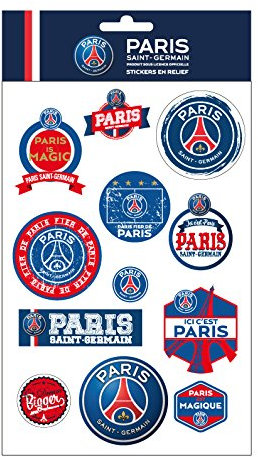 PSG Autocollant Pop-Up 1 Planche A5 Papier Multicolore 14 x 25 x 1 cm 12 Pièces