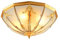 Modern Kupfer Deckenleuchte Glas Lampenschirm E27 Rund Messing Kreative Metall Design Metall 2-Flammig Deckenlampe Für Küche Wohnzimmer Schlafzimmer Flur Balkon Decke Helles Licht Ø35cm