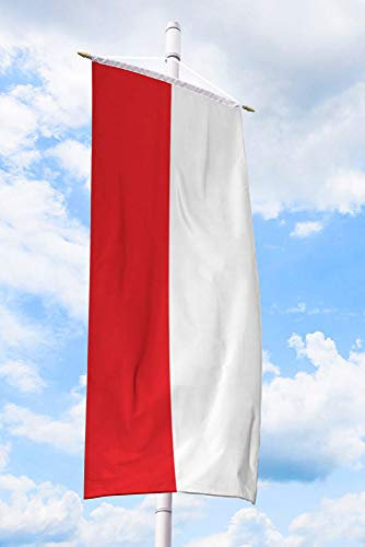 Deitert Bundesland-Flagge Hessen – 150x400 cm Hessen-Fahne ohne Wappen, Bannerfahne aus reißfestem Polyester