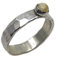 Tiljon gehämmerter Bernstein-Ring aus Silber RingSize 57 (18.1)