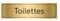 Plaque de porte pour toilettes (GRAV0005) - Or brossé - Or brossé -