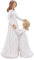Mother & Daughter Figurine - Hand Carved Collectible Encouragement Present for Mother's Day, Birthday Gift for Mom/Grandma