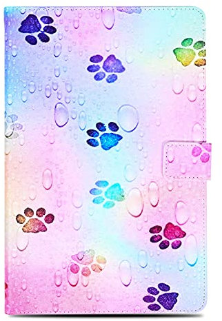 Auslbin Schutzhülle für iPad 9,7 Zoll 2017/2018, Air 2/1, PU-Leder, Standfunktion, magnetische Tablet-Abdeckung für 5. / 6. Generation, Pro 9,7 Zoll - Footprint