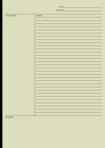 Cornell Notebook: A4 Cornell Note-Taking System Paper for High School, College, University Students 110 pages
