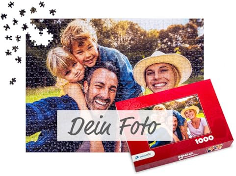puzzleYOU Fotopuzzle selbst gestalten - Fotopuzzle 1000 Teile, mit Schachtel im Herz-Design - Puzzle mit eigenem Bild erstellen - 1000 Teile Puzzle individuell Bedrucken