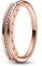 Pandora Bague pour femme I-D pavé or rose 182283C01, Métal, Zircone cubique