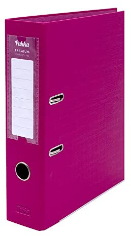 Pukka Pad, Premium Lever Arch File – 5 Pack of 2-Ring Binder Portfolios for Work or Home Paperwork Organisation - 32 x 28cm - Orchid