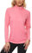FANGJIN Haut Femme Chic et Élégance Anti UV UPF50+ Tunique T-Shirt à Manche Longue D'été Yoga Grande Taille Top Fitness Fluo 1/4 Zippé Col Montant Rose XX-Large