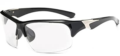 SagaSave Gafas de ciclismo, elegantes gafas de sol UV400 para deportes al aire libre para hombre y mujer (transparentes)