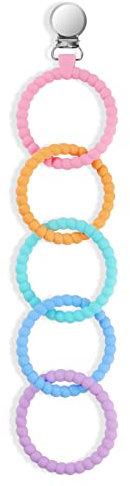 Vicloon Beißring Babys, Silikon Beissring Baby, BPA-frei Zahnen Nursing Zubehör für 3+ Monate Babys Kleinkinder Sensorisches Kauen Molar Spielzeug (Stil 1)