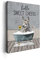 Kasluolo Esel Badezimmer Dekor Wandkunst Lustiger Esel sitzend in Badewanne Poster Bauernhaus Esel Badezimmer Bild Druck Gemälde Wanddekoration für Badezimmer WC Gerahmtes Kunstwerk 30,5 x 40,6 cm