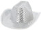 Smiffys LED-beleuchteter Pailletten-Cowgirl-Hut, Silber