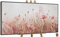 YS-Art Abstrakt Acryl Gemälde auf Leinwand April handgemalt Wandbilder Wohnzimmer modern Wohndekor Bilder Büro Praxis Beige Mohn Blumen echte Kunst mit Rahmen 120x60 cm
