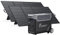 Powerstation 3600 W, FOSSiBOT F3600 3840 Wh LiFePO4 Générateur solaire portable avec 2 panneaux solaires 420 W, 3 x sortie AC 230 V (pic de 7200 W), stockage électrique, lumière LED pour camping,