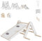 MAMOI® Klettergerüst Indoor, Kletterdreieck mit rutsche Holz, Baby Kinder Klettern, Kletterturm rutschbrett, Kletterbogen kinderrutsche, Regenbogenwippe, Montessori Spielzeug ab 1 Jahr 2/3 Jahre