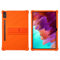 GIOPUEY Funda Compatible con Lenovo Tab P12 12.7 2023 - con Soporte - Carcasa Protectora de Silicona TPU Suave Case - Orange
