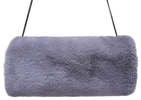 Asudaro Pelz-Handwärmer, Plüsch Hand wärmer Kissenärmel winter warme Handwärmer Plüsch handschuhe für Damen Herren Kinder Kunstpelz Handmuff für Weihnachten Thanksgiving Familienfeiern dunkelgrau