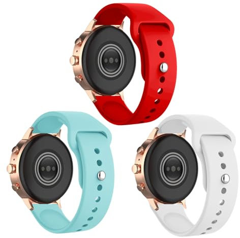 Band für Fossil Gen 6 Women Hybrid Watch Armband [3 Stück], Silikon Unifarben Armbänder mit Fossil Gen 6 Women Hybrid Watch Armbänder für Damen Herren Armband für Fossil Gen 6 Women Hybrid Watch (H)