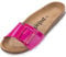 Palado Pantoletten Damen Malta EGS Lack – bequeme Sandalen Made in Spain - Hausschuhe mit dämpfendem Kork-Fußbett - modische Sommerschuhe Fuchsia UK9,5 - EU43