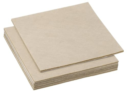 PATIKIL 100x100mm Filzgleiter Selbstklebend, 6 Pack 3mm Dicke Filzgleiter für Stühle Quadratische Weiche Selbstklebend Rutschfeste Kratzfeste Filzunterlage für Lampen Möbel, Beige