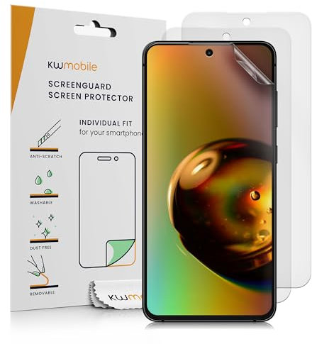 kwmobile 3X Pellicola Protettiva Compatibile con Samsung Galaxy A55 5G - Protezione Display Opaca antiriflesso Anti-Impronte