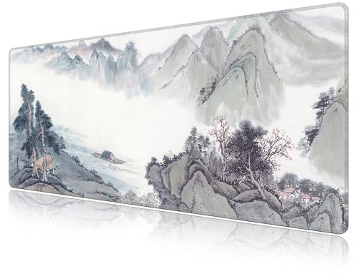 LL-COEUR Übergröße Gamer Mäusepad mit Motiv 140x60x0,3cm, XXL Tastaturunterlage Verbessert Präzision und Geschwindigkeit (Landschaft 1, 1400x600x3mm)