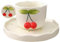 Jarsense Ceramic Coffee Mug, Cute Cherry Mug Cup Saucer Set, 180ML Breakfast Oatmeal Mug Creative Tea Cup Mug(Red)