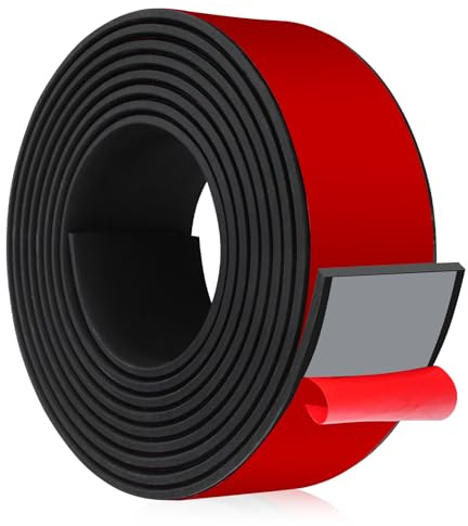 Tira de goma flexible rollo de caucho 3m×50mm×3mm plancha goma antivibración tira de neopreno para protección contra impactos (adhesivo)