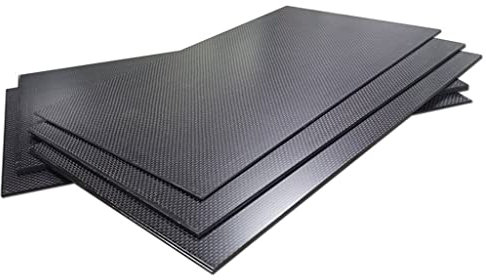 Hojas de fibra de carbono 0,5-6 MM 125X75 MM 3K Hojas de panel de placa de carbono mate brillante liso Material de alta dureza Tablero de fibra de carbono, 1 pieza (Color: 3,0 MM liso brillante)