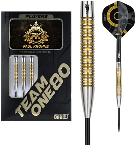 ONE80 Darts Paul Krohne Signature 90% Tungsten Darts – Präzision, Kontrolle und Stil für den Profi-Spieler erhältlich in Steeldart und Softdart Dartpfeile Set